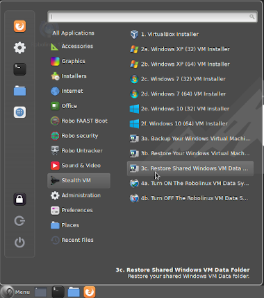 Restore Shared Windows VM Data Folder in Robolinux Cinnamon series 10